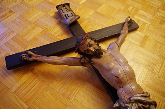 Kruzifix, 18. Jh., Jesus am Kreuz